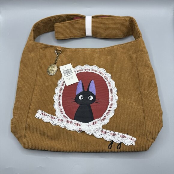 Her Universe Studio Ghibli Kiki's Delivery Service Jiji Corduroy Shoulder Bag - Picture 4 of 8